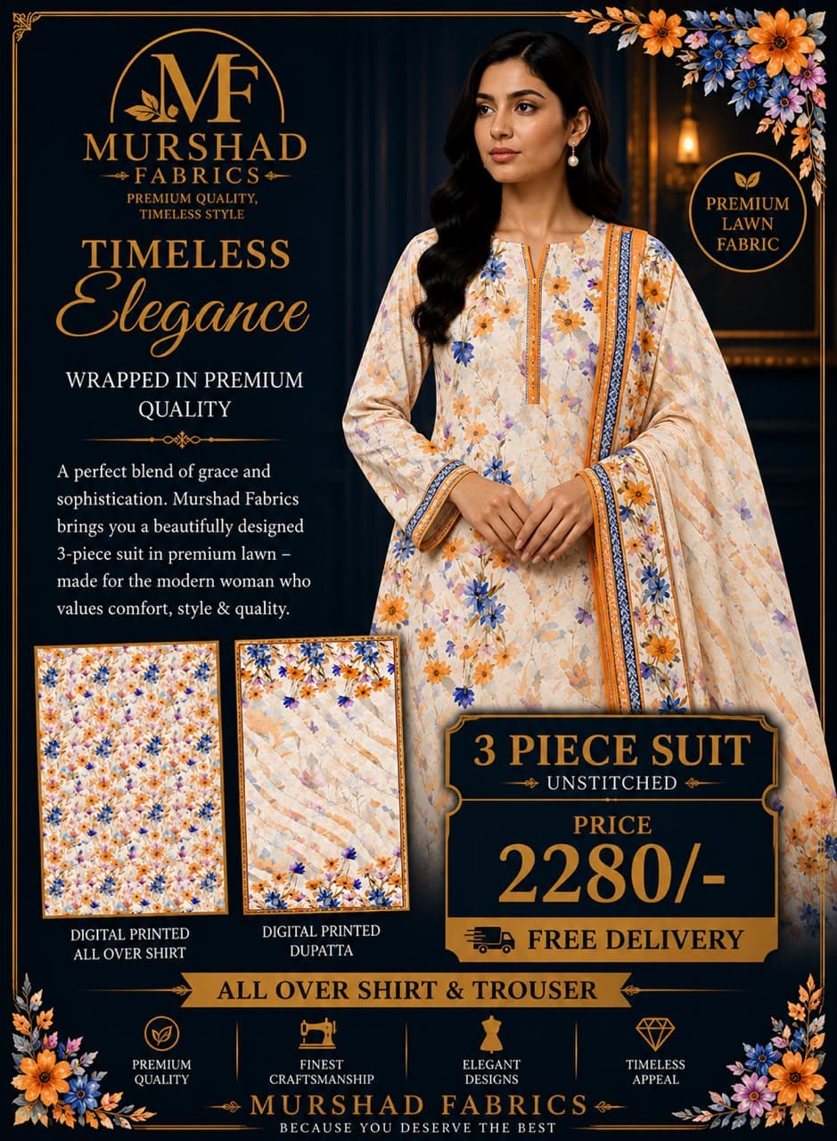 New Arrival – Premium Lawn Collection Elegant Prints | Premium Quality | Free Delivery